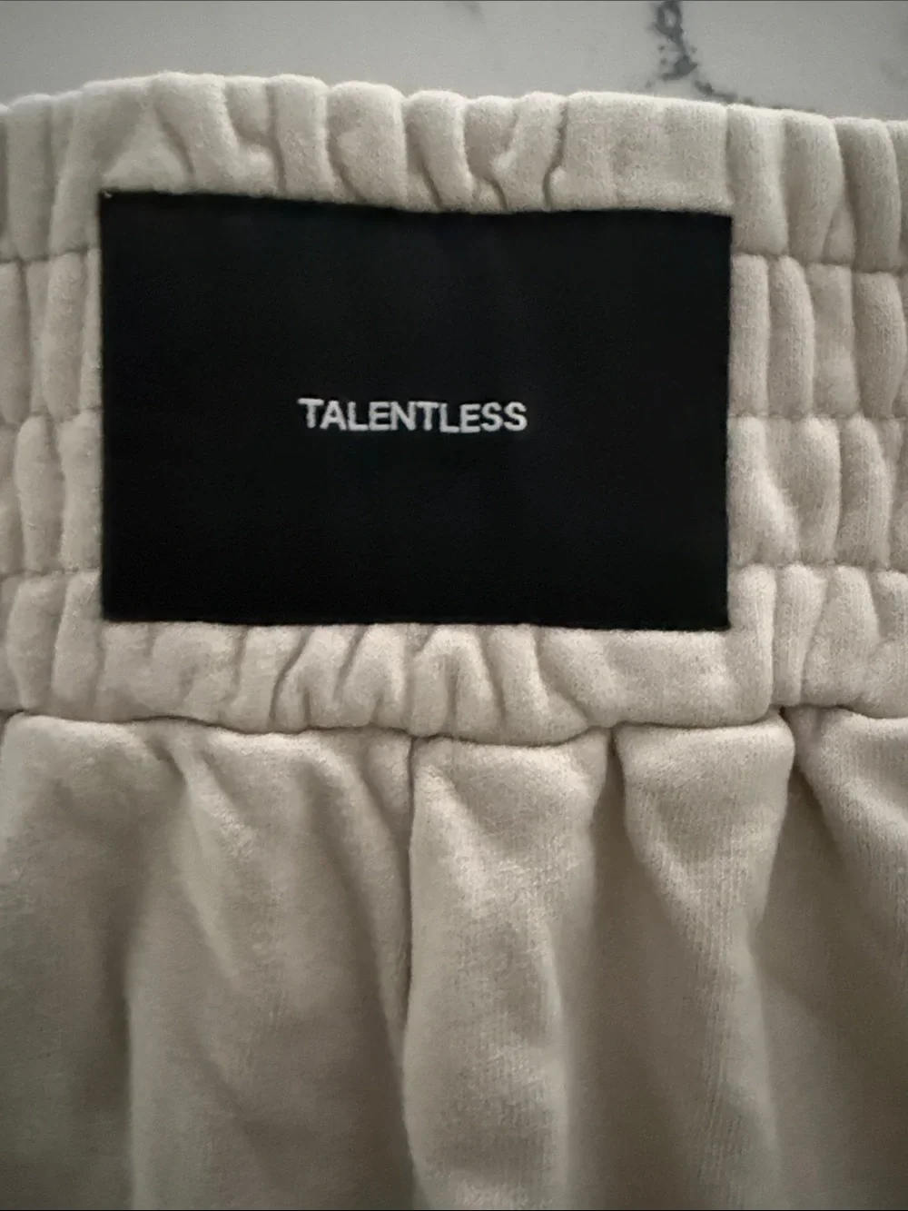 TALENTLESS Women's High-Rise Cream Athletic Lounge Shorts